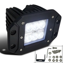 Spec-D Tuning LF-3806SSQ 18W 6000K Cree LED Spot Off Road Bumper Mount Work Light Fog Lamps