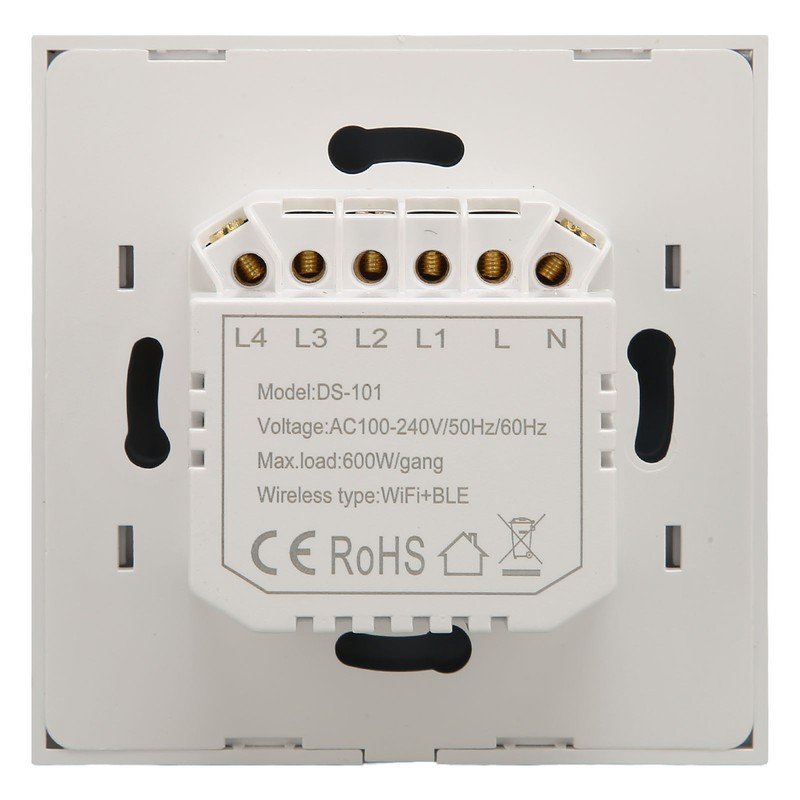 WiFi Smart Wall Light Switch Tempered Glass Remote Control Wireless