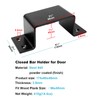 4 Pack Black Closed Bar Holder for Door Barricade, Fit