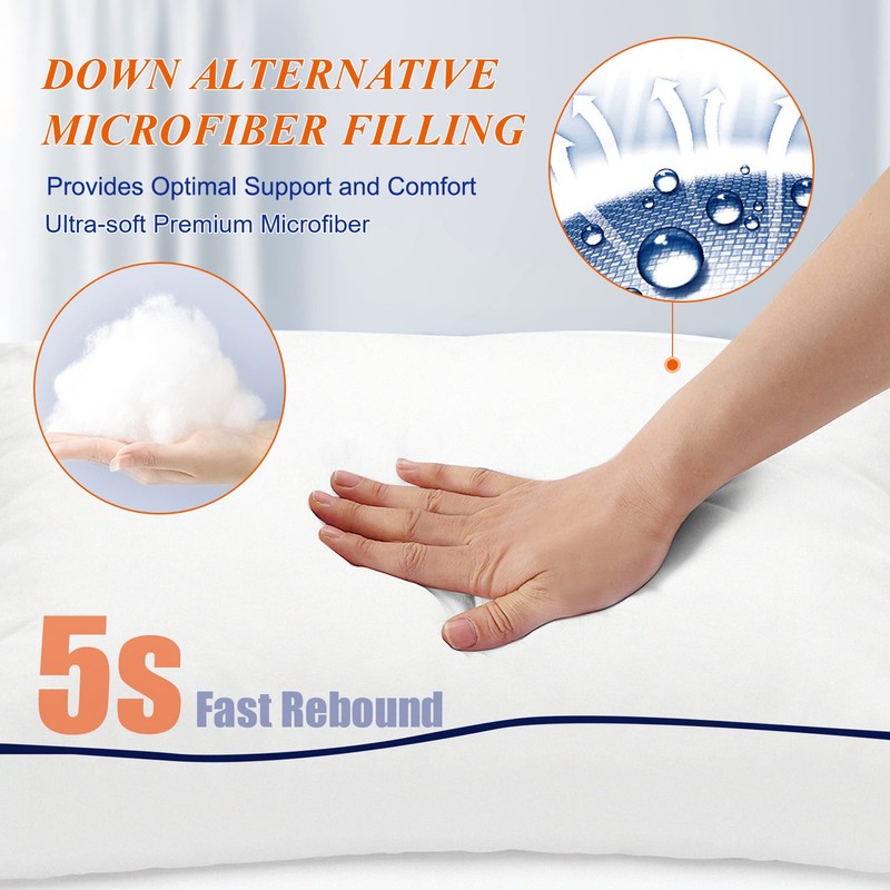 MZOIMZO Supportive Firm Bed Pillows for Sleeping- King Size, Set