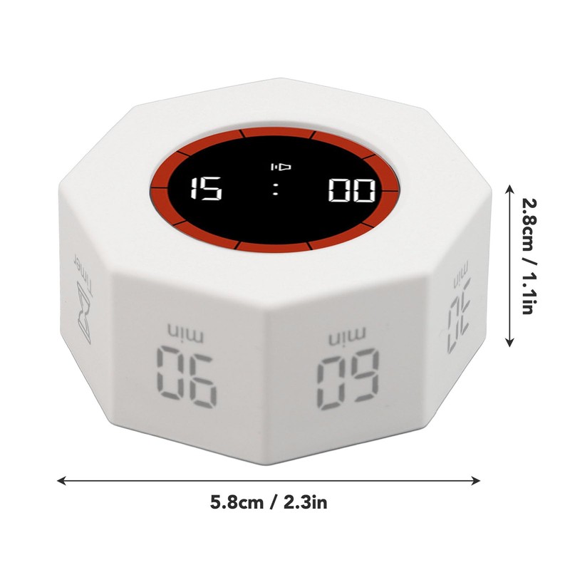 Rotating Timer with G Sensor, Desk Productivity Cube Timer, 1