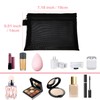 Gelapa 4Pack Small Make Up Bag for Purse, Black Mesh