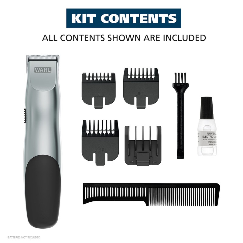 Wahl Groomsman Battery Operated Facial Hair Trimmer for Beard &