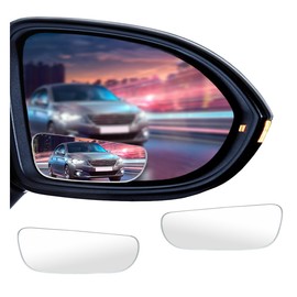 2PCS Blind Spot Car Mirror, HD Glass Rotate Adjustable Car Side Mirror, Strip Shaped Frameless Wide-angle Blind Spot Mirror, Universal Convex Rear View Mirror for Car, SUV, Truck (Strip)