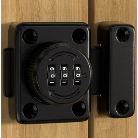 Door Security Latch & Bolt (Number Lock, Black) DP72991 2ea