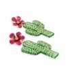 Betsey Johnson Womens Cactus Drop Earrings