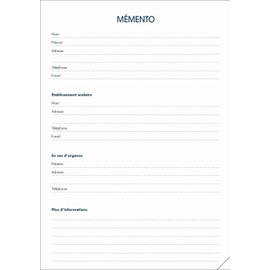 Quo Vadis - Club Tecagenda 21 Collection: School Diary - Daily Diary - 13 x 21 cm - French Edition - 12 Months September-August - Navy Blue - Year 2023-2024