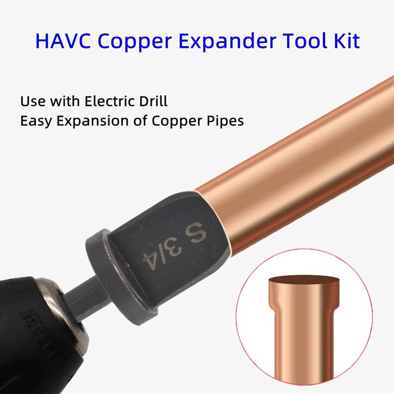 dophee 6PCS HVAC Repairing Set Air Conditioner Copper Pipe Tube