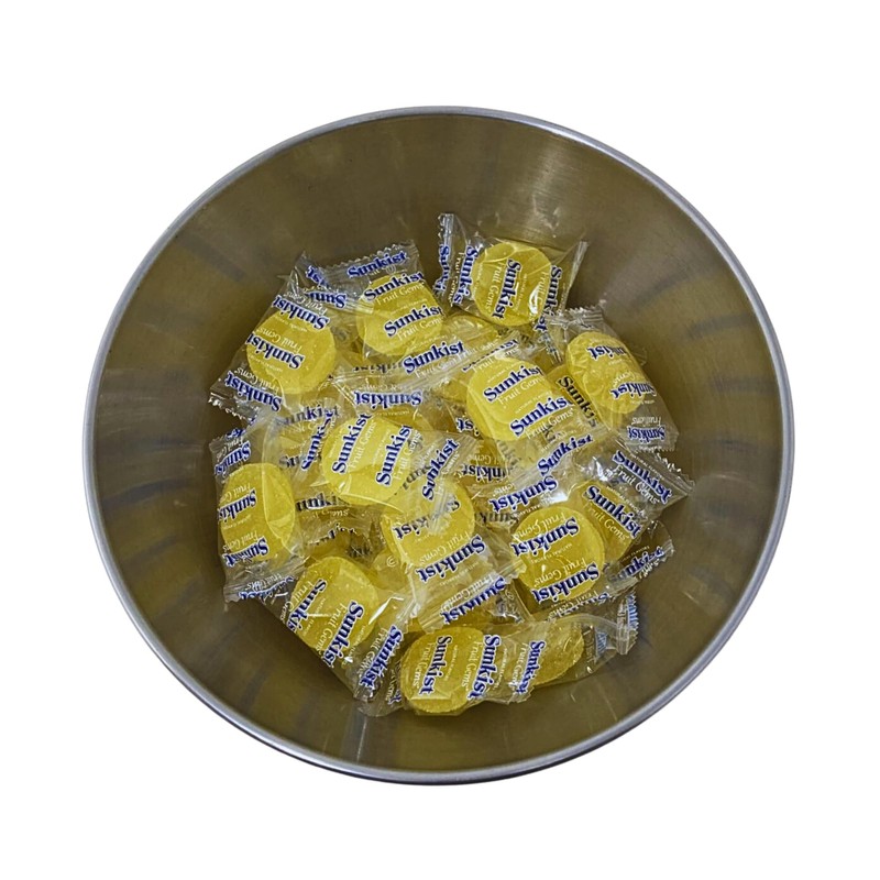 Individually Wrapped Fruit Gem Soft Candy Only Lemon Flavor -1lbs,