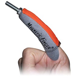 Magnetic Finger Frontal Assault Finger Magnet Glove - Magnetic Finger Sleeve Holds Any Small Ferrous Metal Object on your Fingertip - Ideal for Tight Spots - Use at Home or on the Job