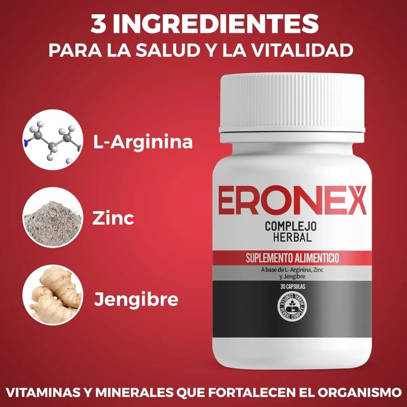 3 Pack Eronex Complejo Herbal Salud 20caps Sfn 3 Pack