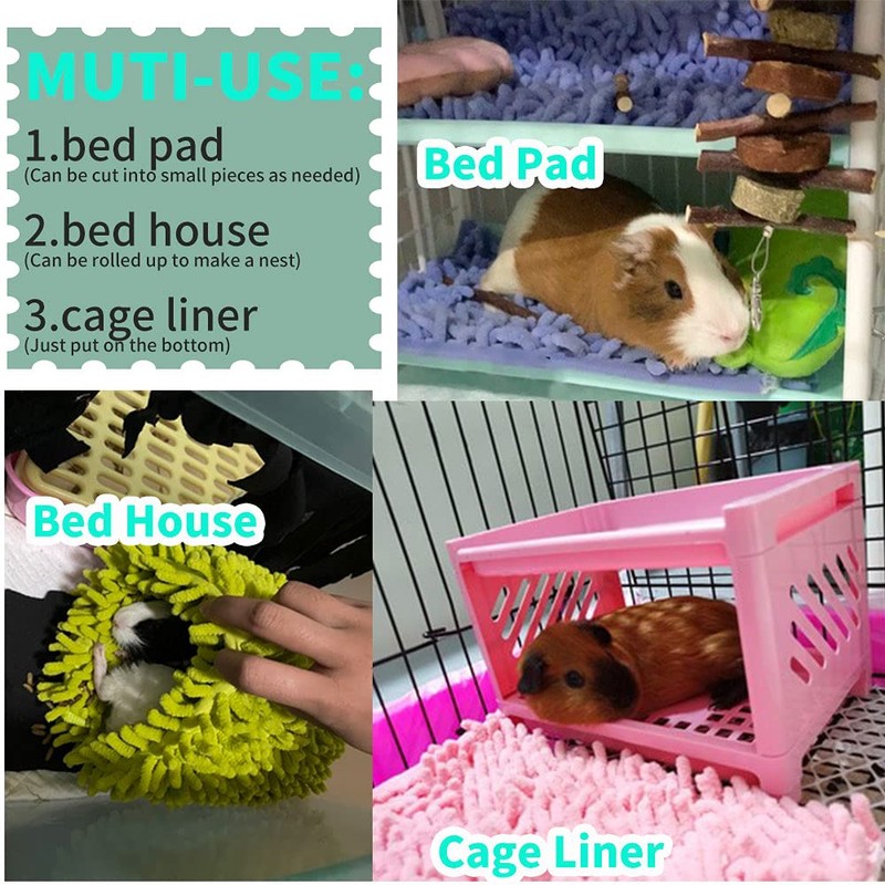 Oncpcare 4 Pack Rabbit Washable Pee Pads Reusable Guinea Pig