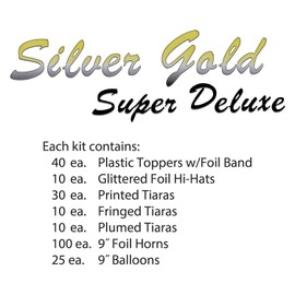 Beistle Silver Gold Super Deluxe Assorted for 100