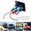 2 Gang Rocker Switch Panel Waterproof ON OFF Blue Backlit
