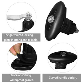 HWHongRV 2PCS RV Camper Shell Locks, Rv T Handle Lock for Storage Door, Pickup Truck & Boat, Right Keyed Alike Black Zinc Alloy Lock Body