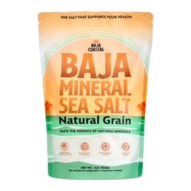 Baja Coastal Sea Salt, Natural Course Grain, 453g, Unrefined Mineral Salt from Sea of Cortez