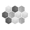 Sanpyl Decorative Sticker Hexagonal Floor Sticker PVC Sticker Pack of