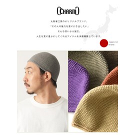 CHARM - Gorro Kufi para Hombre, Gorro de algodón Hecho a Mano, 2 tamaños por Casualbox, Gris, M