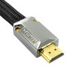 2m Braided Flat HDMI Cable High Speed with Ethernet HEC