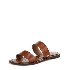 Sam Edelman Women's Gala Flat Sandal, Rich Cognac Leather, 8