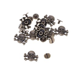 SUPVOX 10PCS Ghost Head Rivets Studs Punk Skull Head Stud DIY Rivet Leather Craft Decoration Accessories