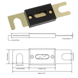 400 Amp ANL Blade Fuse 4Pcs for Car Audio and Video System (400A ANL Fuse)