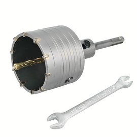 Concrete Hole Saw 75mm(3inch) with SDS Plus Shank Adaptor for Concrete,Cement,Brick,Wall and Stone