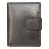 Women's Dark Bown Genuine Leather Wallet Without Any Logos or