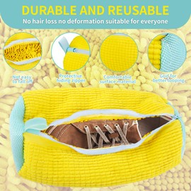 Allony Laundry Shoe Bag, Shoe Bag for Washing Machine Zipped, Shoe Washing Machine Bag Large Padded, Durable Reusable Washing Machine Shoe Bag for Sneakers, Board Shoes, Trainers
