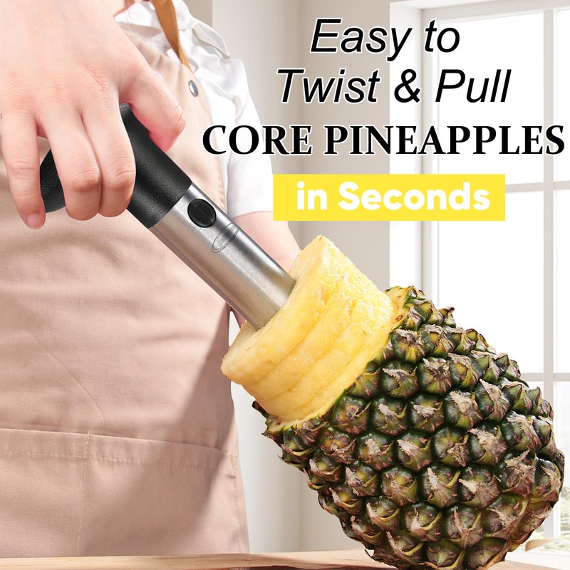 Pineapple Corer, [Upgraded, Reinforced, Thicker Blade] Newness Premium Pineapple Corer
