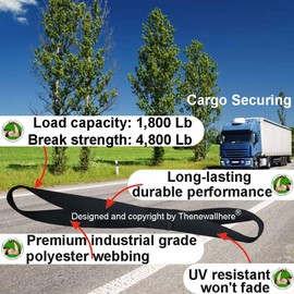 Thenewallhere Soft Loop Tie Down Straps for Motorcycle Handlebar,Car,Cargo,Truck,Boat,UTV,ATV,TV,Dirt Bikes Secure Trailer.Heavy Duty Soft Loop Short Small Vehicle Moving Tie Down Straps,UV Resistant