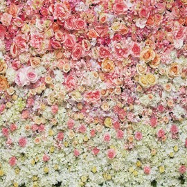 SJOLOON Floral Backdrop for Photography Valentine's Day Backdrops Spring Flower Background for Photographers Studio Props 10938(10x10FT)