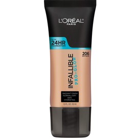 L'Oreal Paris Makeup Infallible Up to 24HR Pro-Glow Foundation, Buff Beige, 1 fl oz.