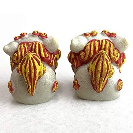 Kubakasaya Shisa Figurine Okinawa Souvenir Entrance Pair Yumefuku Shisa Small Good Luck Feng Shui Evil Protection Lucky Lucky Lucky Ryukyu