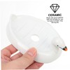 WOONEKY Ceramic Swan-Shaped Soap Dish Draining Soap Holder for Bathroom