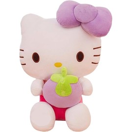Kukelen Kitty Cat Plush Toys, Pillow Plush, Soft Doll Toys, Stuffed Animals Toy Birthday Gifts for Girls Kids (Apple)