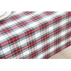 PurpleEssences Tartan Plaid Tablecloth - Water Resistant Wipeable Washable Checkered