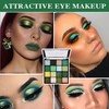 16 Colors Green Eyeshadow Palette,Shimmer Matte Eye Shadow Palette Long