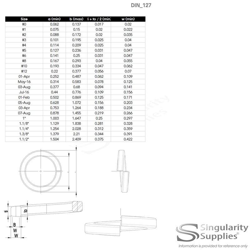 M14 (14mm) Rectangular Spring Split Lock Washer - Stainless Steel