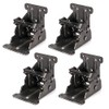 Lheng 2Pack Black Foldable Bracket Self-Lock Hinge Hardware with Screws