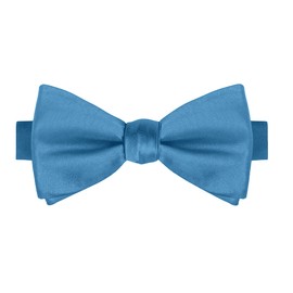 KissTies - Pajarita de satén para niños y niños + caja de regalo, Azul Teal, Talla única