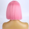 WTHCOS Pink Wigs for Women Girls Short Straight Pink Bob