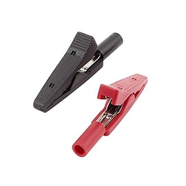 Haobase 1 Pair Mini Insulated Crocodile Clips Test 2 mm Banana Socket