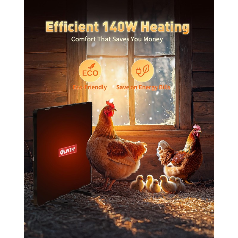 PETNF Chicken Coop Heater 140 Watts Radiant Heat Chicken Heater