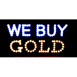 Ultra Bright WE Buy Gold LED NEON Sign with ON/Off Animation + ON/Off Switch +Chain Exclusive Sign 22"x 13" E-onsale TM HL89