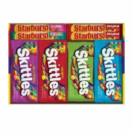 Wrigley's SKITTLES & STARBURST Full Size Variety Mix for Christmas Candy Gifts & Stocking