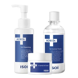 ISOI Acne Doctor 1st Basic 3 Piece Set (AD Cleansing/AD Tonic/AD Gel Cream) / 아이소이 아크니 닥터 1st 기초3종세트(AD클렌징/AD토닉/AD젤크림)