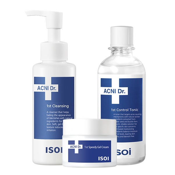 ISOI Acne Doctor 1st Basic 3 Piece Set (AD Cleansing/AD
