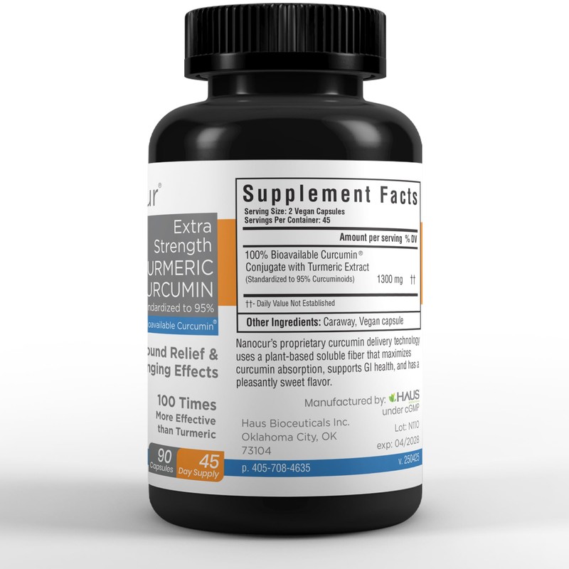 Nanocur Turmeric Curcumin - 100x More Active Than Turmeric, 170%