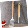 Mikinona 1Set Tools Set with Handles Grilling Tongs Fork Spatula